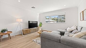 Smart TV, libros y estéreo