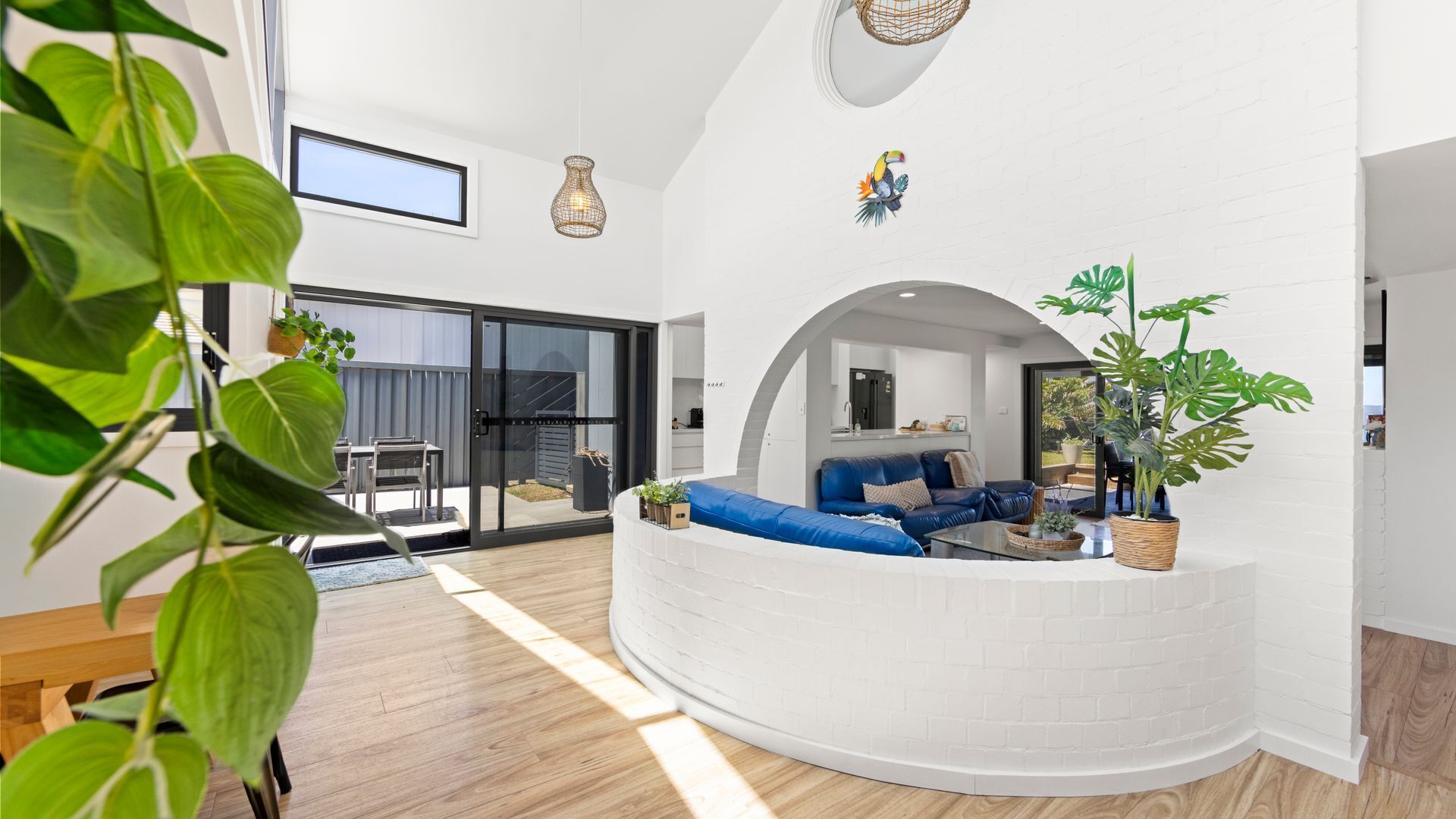 Smart TV, fireplace, DVD player, books