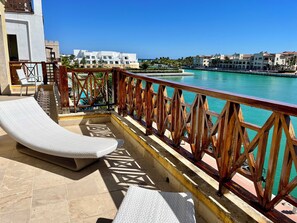 Apartment, 2 Bedrooms, Oceanfront | Terrace/patio - 2BR Luxury Condo in Fishing Lodge Cap Cana | Terrace, Pool & Marina View (Punta Cana)