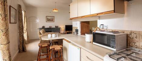 Frigorífico, microondas, lavavajillas y tostadora