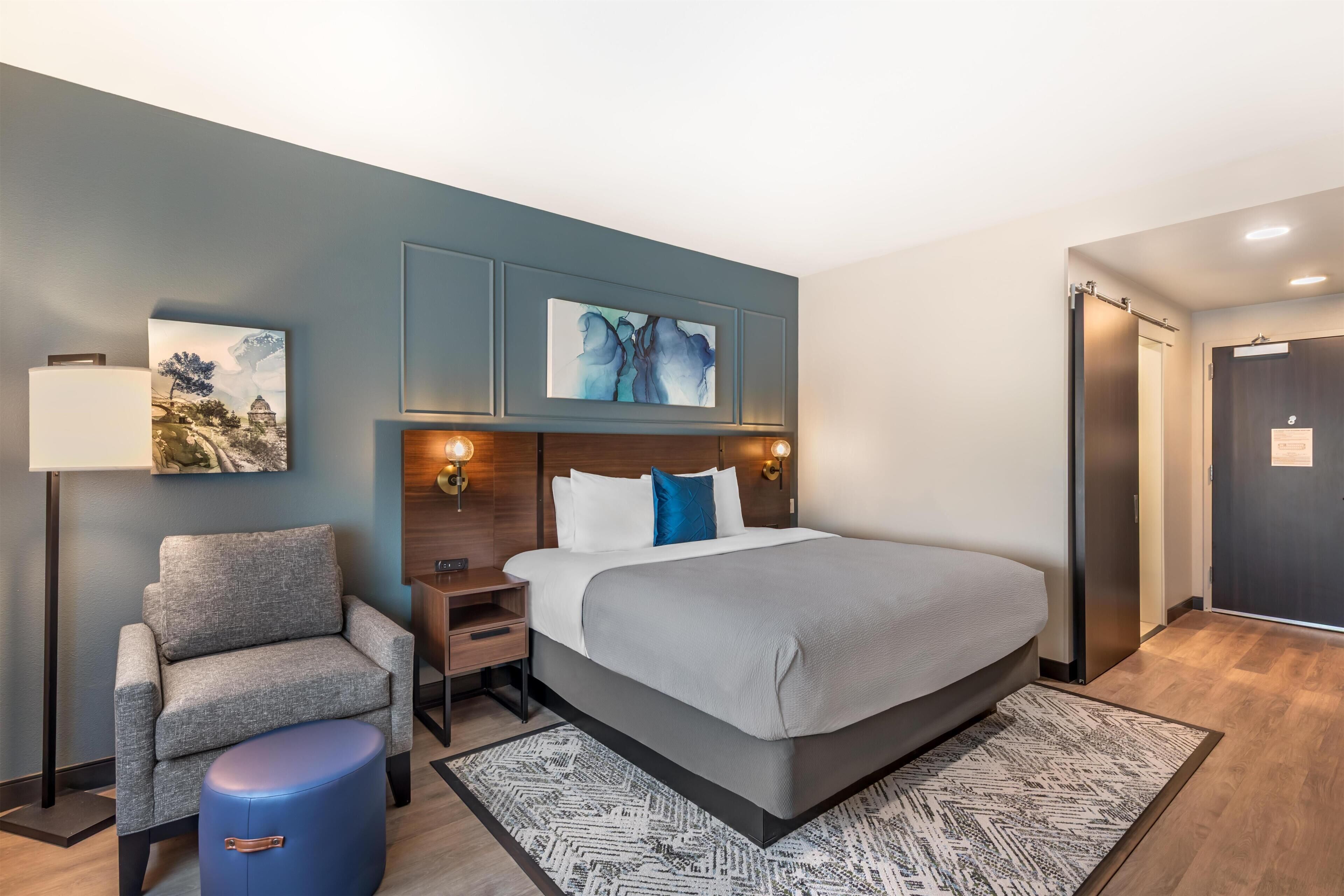 Standard Room, 1 King Bed, Non Smoking, Refrigerator & Microwave | Iron/ironing board, free WiFi