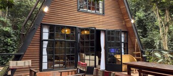 Kivulini A-Frame Cabin Forest-Wake to 360° forest views in a reimagined retreat.