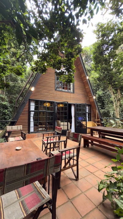 Kivulini A-Frame Cabin Forest-Wake to 360° forest views in a reimagined retreat.