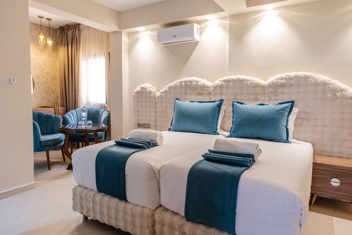 Superior Twin Room, Balcony, Pool View | In-room safe, desk, laptop workspace, free WiFi