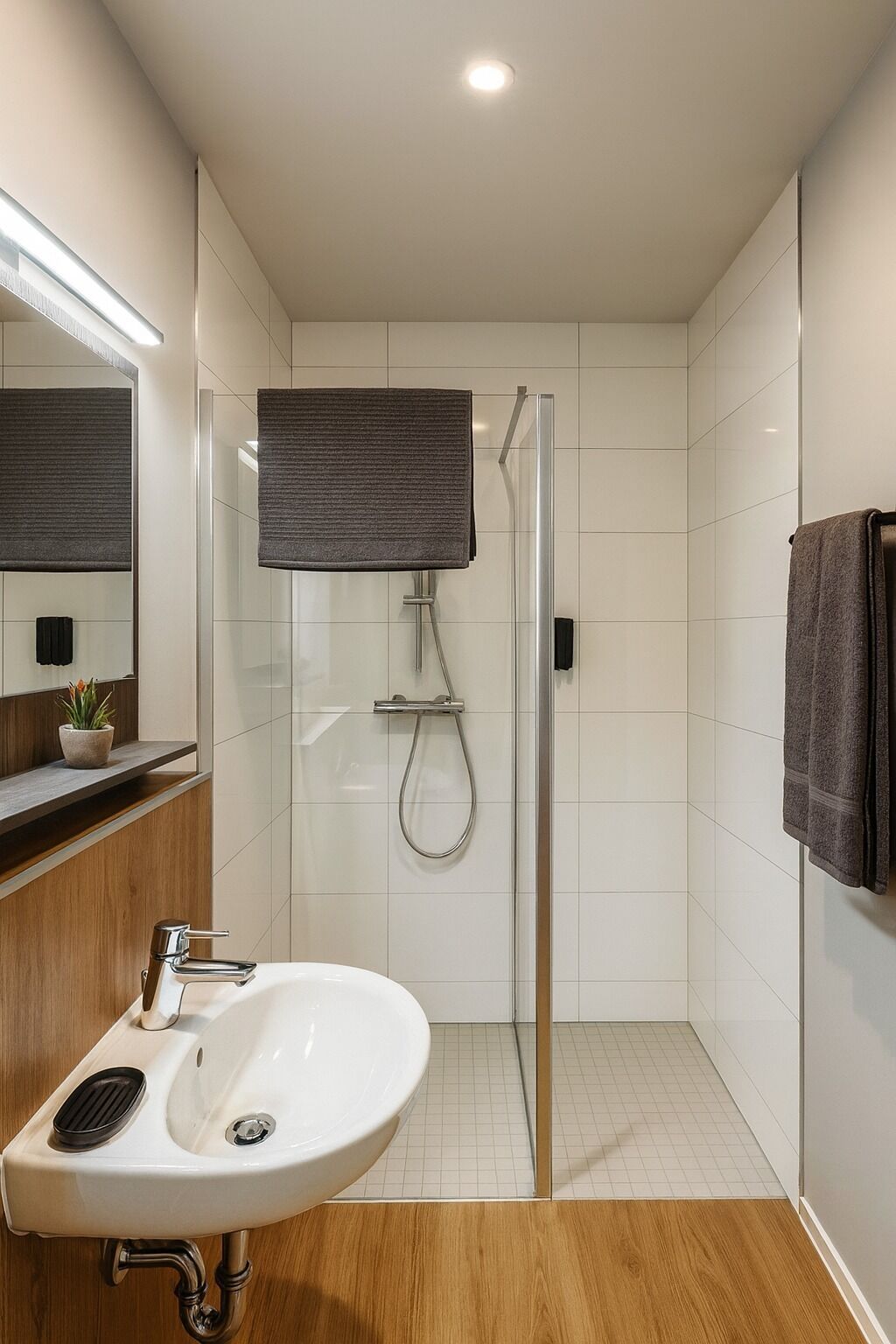 Business Twin Room, 2 Twin Beds, Non Smoking | Bathroom | Shower, hair dryer, towels, soap