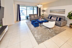 Smart TV, fireplace, video games