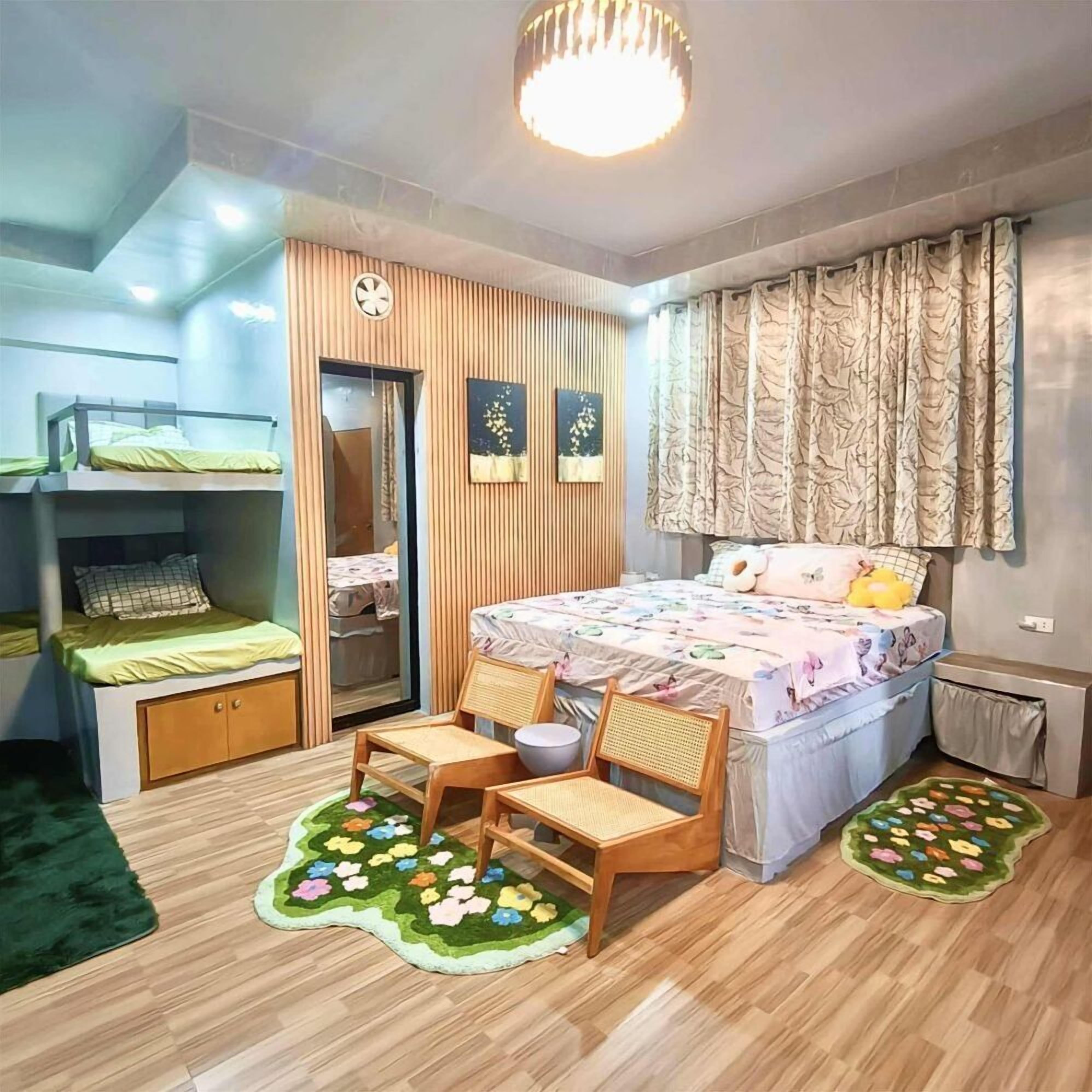 1 habitación y ropa de cama 