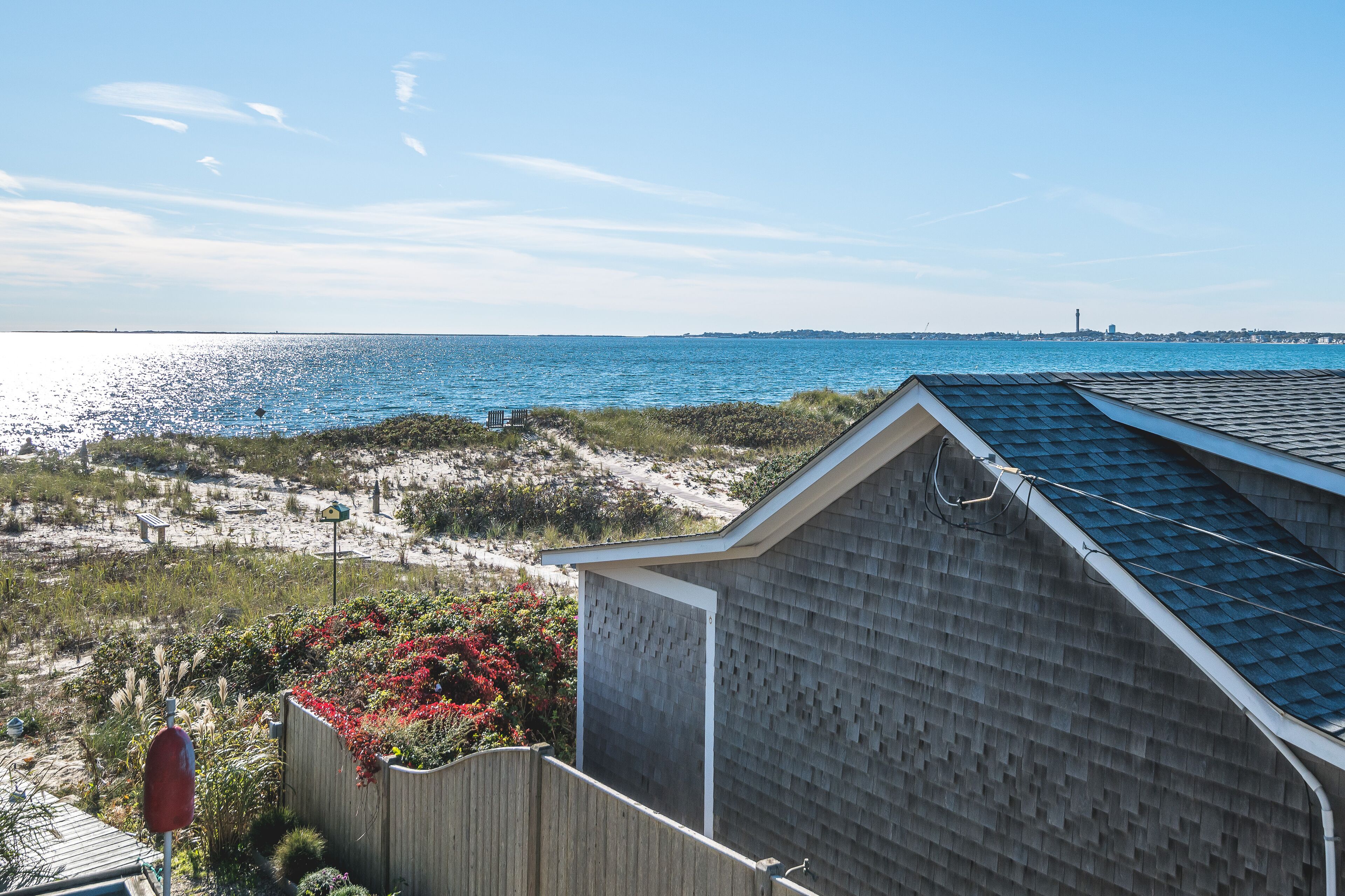 On the beach, white sand