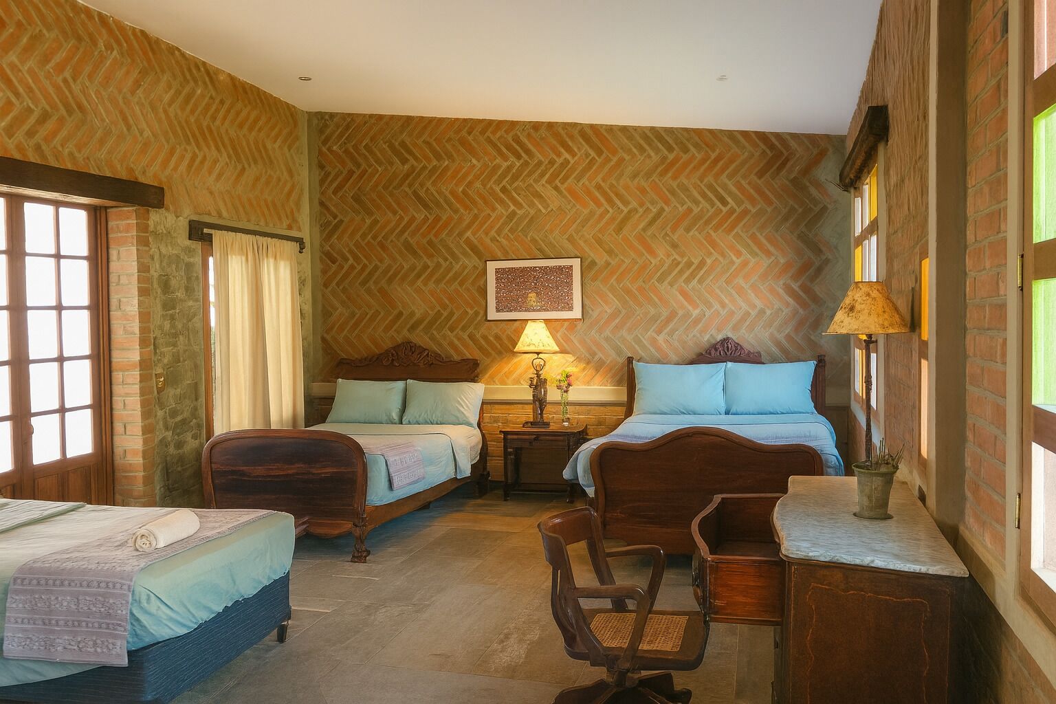 Quadruple Room, 1 Bedroom, Garden View | Individually decorated, individually furnished, free WiFi, bed sheets