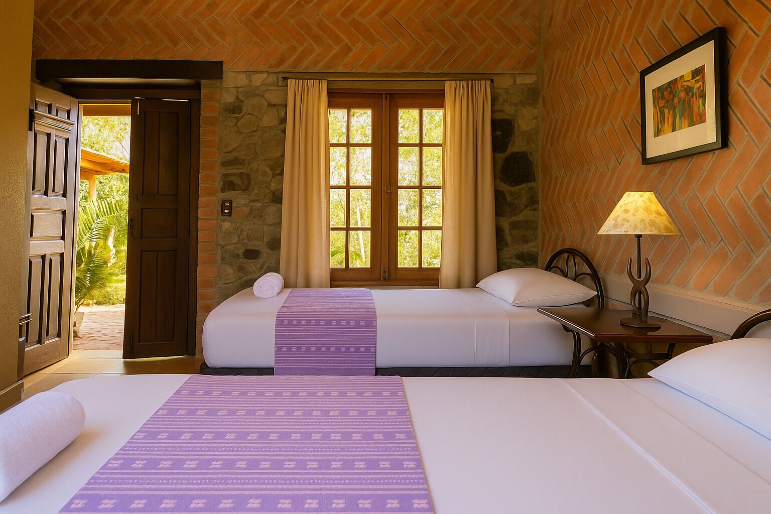 デラックス ダブルルーム 禁煙 マウンテンビュー | 客室ごとに異なる装飾、客室ごとに異なるインテリア、WiFi (無料)、ベッドシーツ