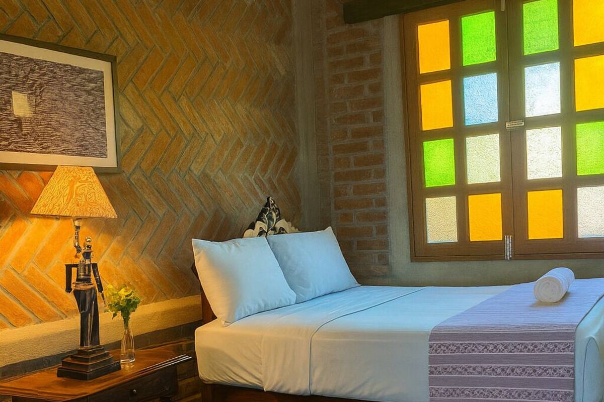 Kahden hengen deluxe-huone, tupakointi kielletty, vuoristonäköala | Yksilöllisesti sisustettu, yksilöllisesti kalustettu, ilmainen Wi-Fi