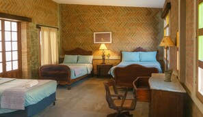 Quadruple Room, Garden View | Individually decorated, individually furnished, free WiFi, bed sheets