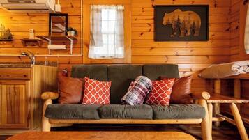 Smart TV, fireplace, DVD player