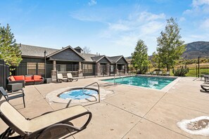 Outdoor pool, a heated pool - Cozy Mountain Retreat Just 3 Mins to Deer Valley East Village w/Hot Tub & Views! (Heber City)