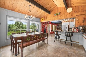 Dining - The Nest - Retro Cabin w/ Sauna (Rocky View County)