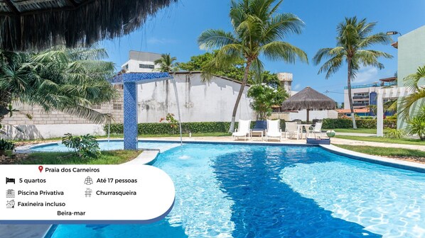 Villa | Pool | Outdoor pool - Casa Luxo 5Qts 2Suítes Tamandaré SH132D (Tamandaré)