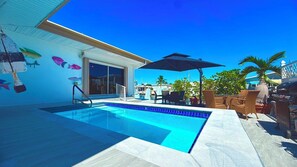 Outdoor pool, a heated pool