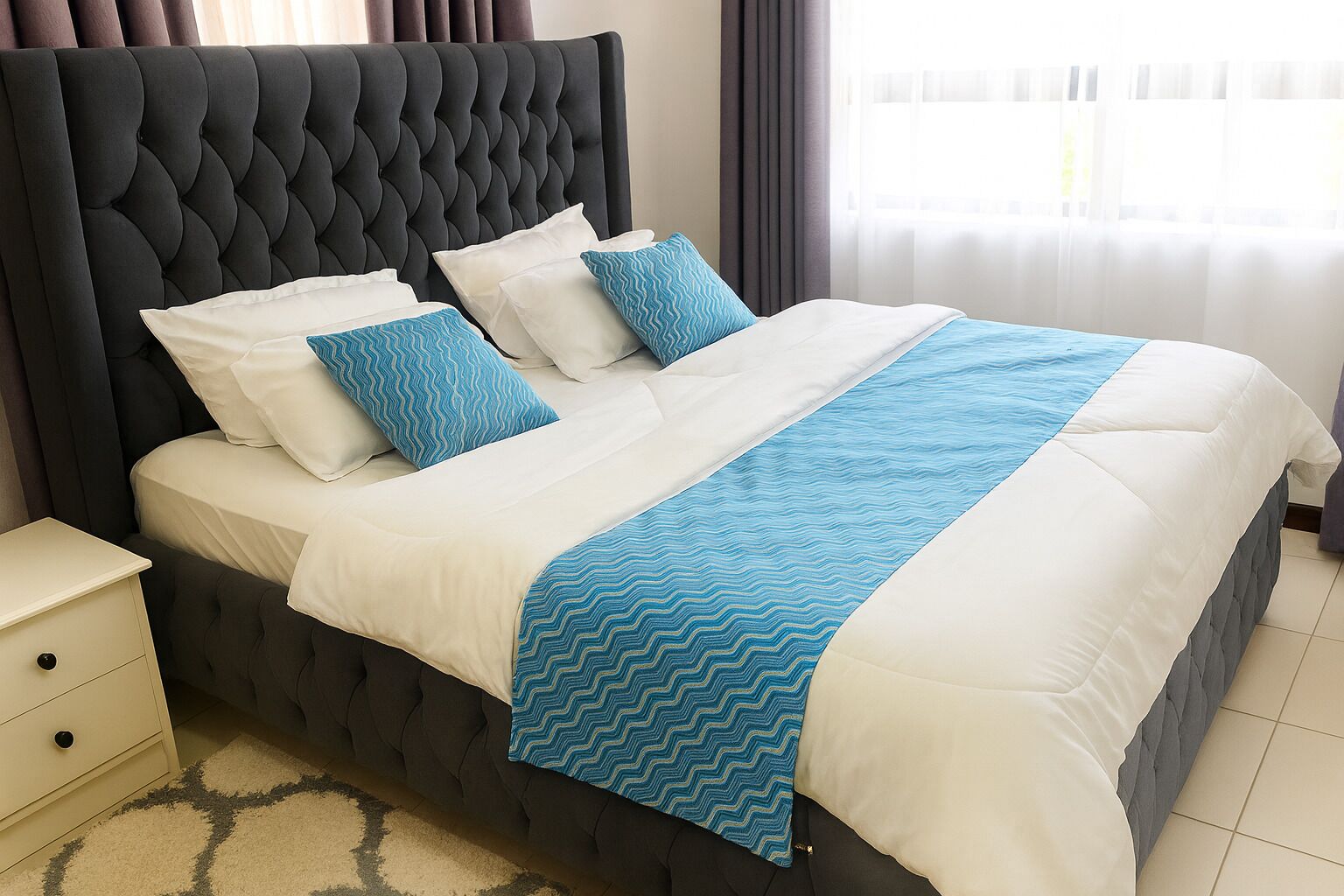 1 dormitorio, tabla de planchar con plancha, wifi y ropa de cama