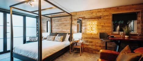 Habitación doble Deluxe, acceso para personas con movilidad reducida, para no fumadores | Decoración personalizada y muebles diferentes