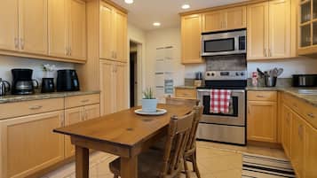 Shared fridge, microwave, coffee/tea maker, electric kettle