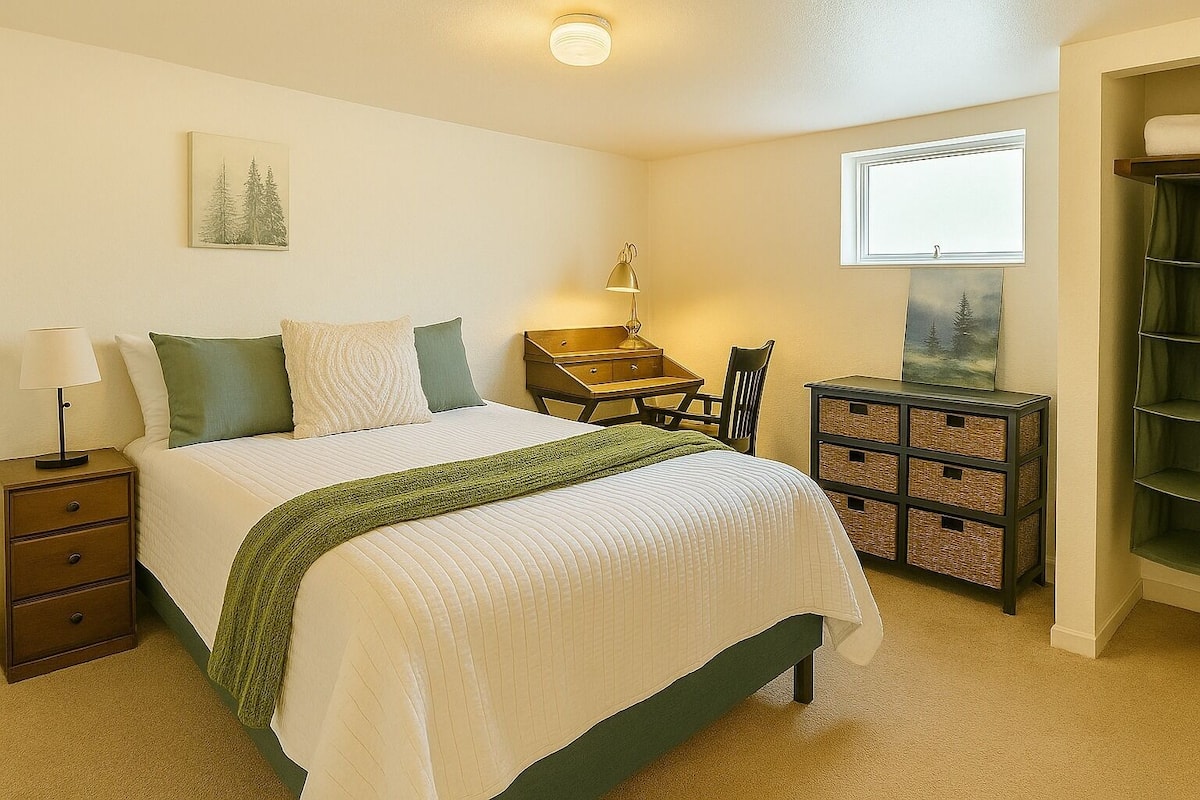 Hypo-allergenic bedding, down duvets, iron/ironing board, free WiFi