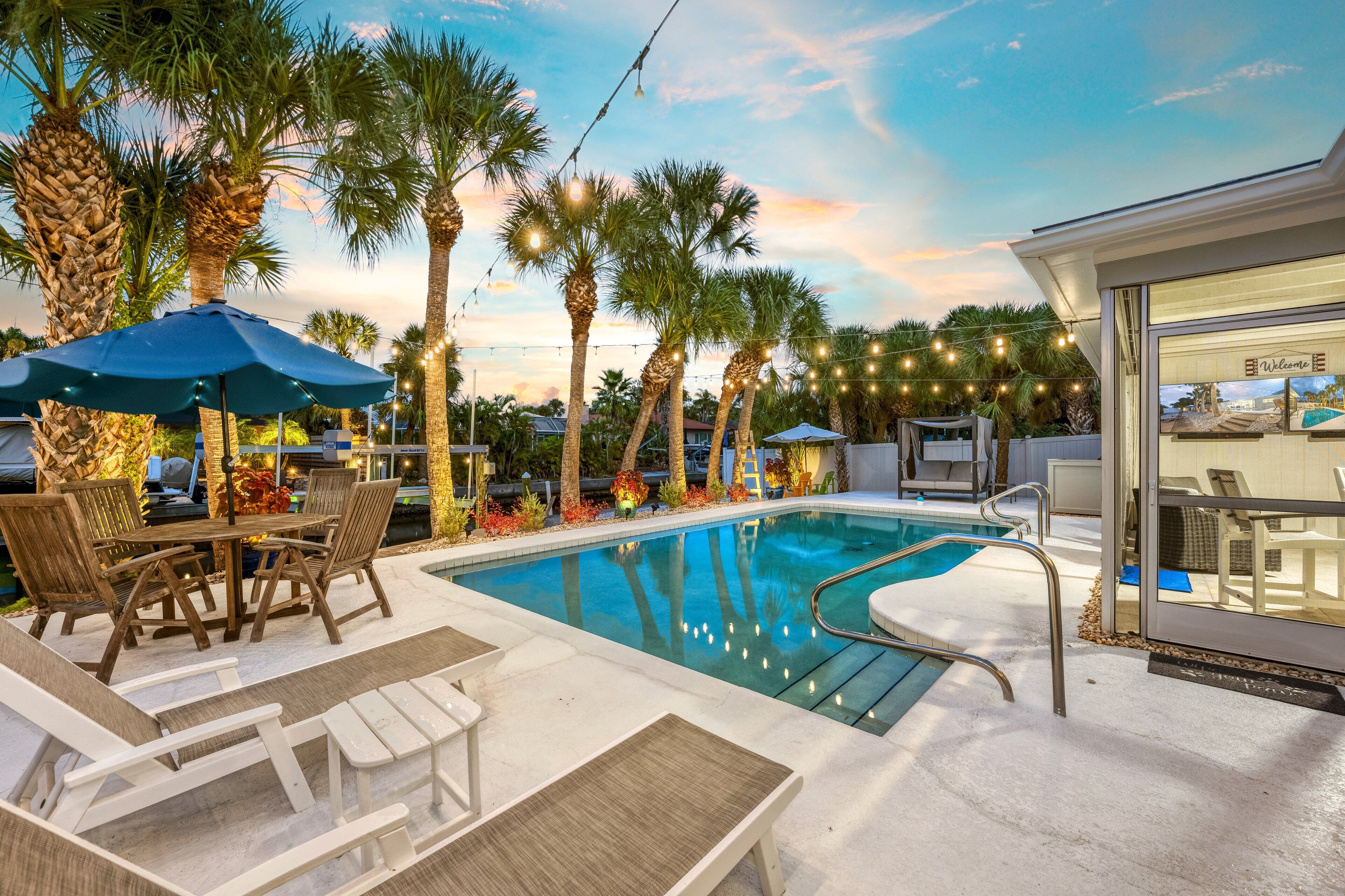 A heated pool