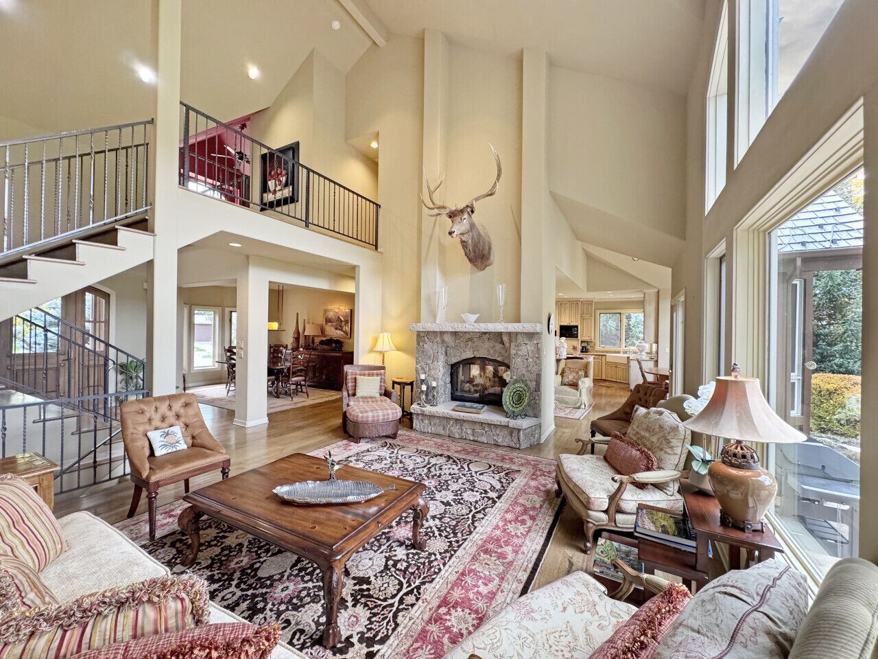 TV, fireplace, video games, DVD player