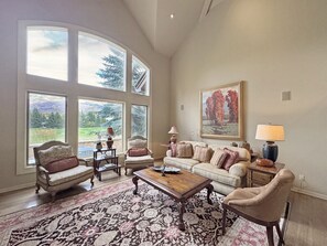 TV, fireplace, video games, DVD player