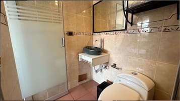 Comfort Double Room, Resort View | Bathroom | Shower, towels, soap, toilet paper