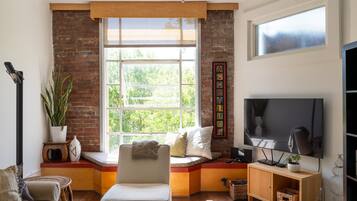 TV, books, stereo