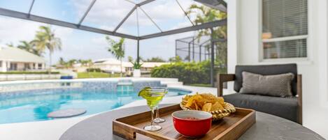 A heated pool