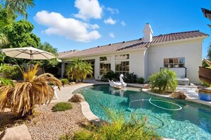 A heated pool