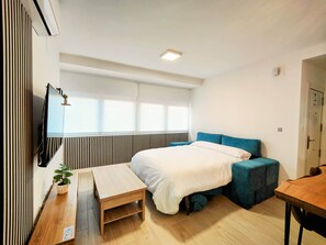 1 bedroom, iron/ironing board, travel crib, free WiFi