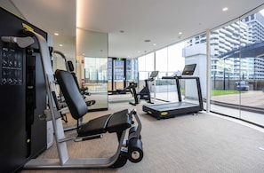 Fitness facility - Accommodation Sydney | Hyde Park One-Bedroom Apartment with Balcony (Darlinghurst)