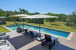 Outdoor pool - Pool, Patio - Luxury Estate w/ Hill Country Views! (Dripping Springs)