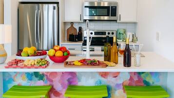 Microwave, oven, stovetop, dishwasher