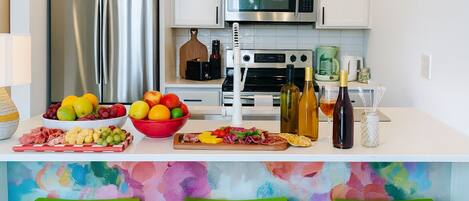 Microwave, oven, stovetop, dishwasher