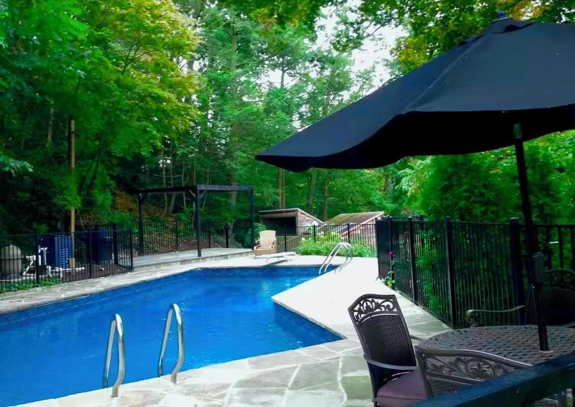 Piscine extérieure, piscine chauffée