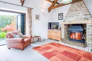 Smart TV, fireplace