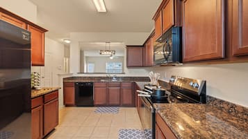 Microwave, oven, stovetop, dishwasher