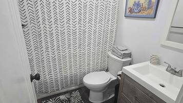 Hair dryer, towels