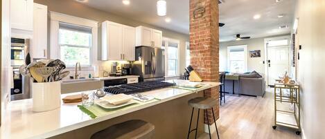 Microwave, oven, stovetop, dishwasher