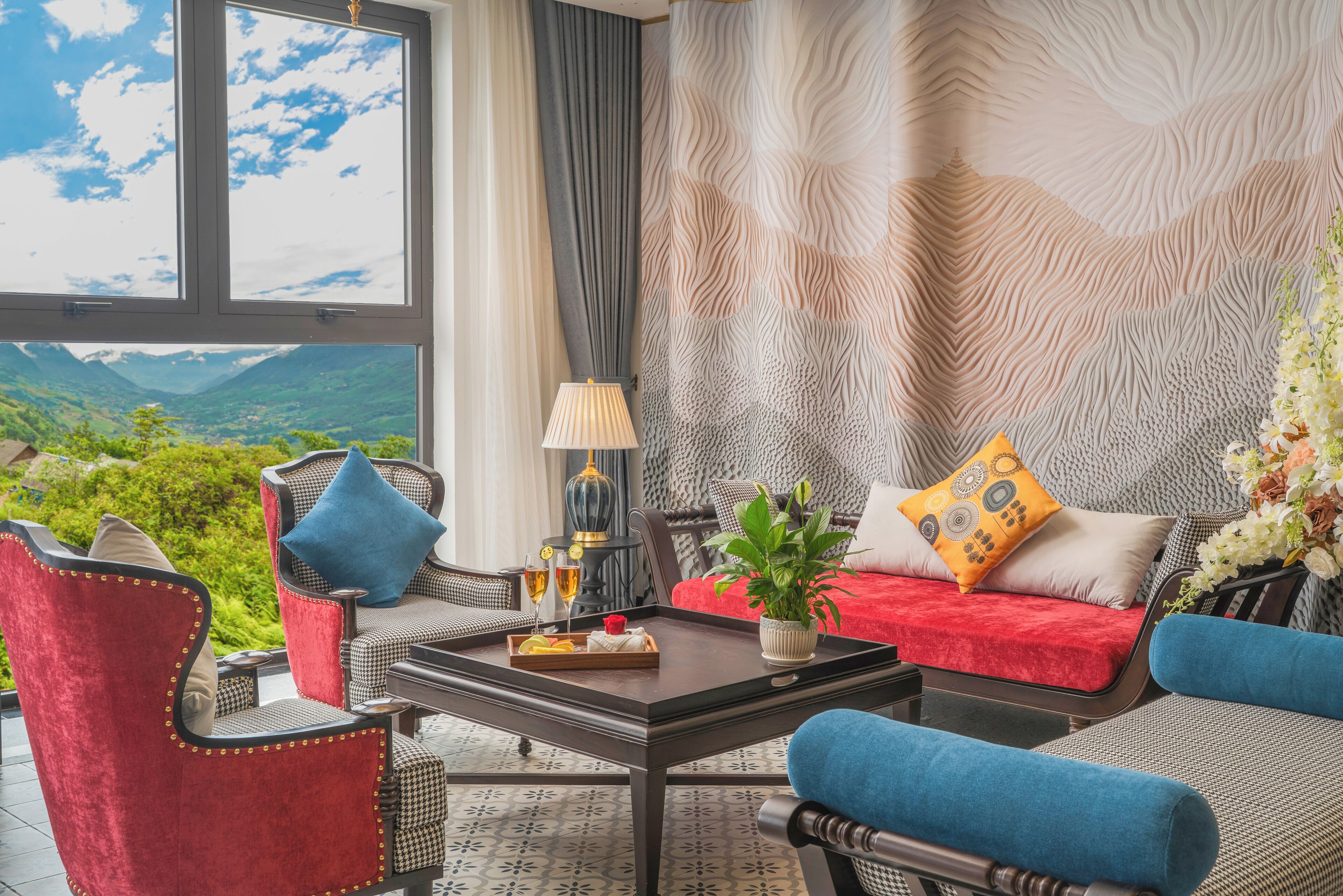 Sitteområde i lobbyen