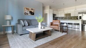 Apartment (2 Bedrooms) | Living area | 50-inch TV with digital channels