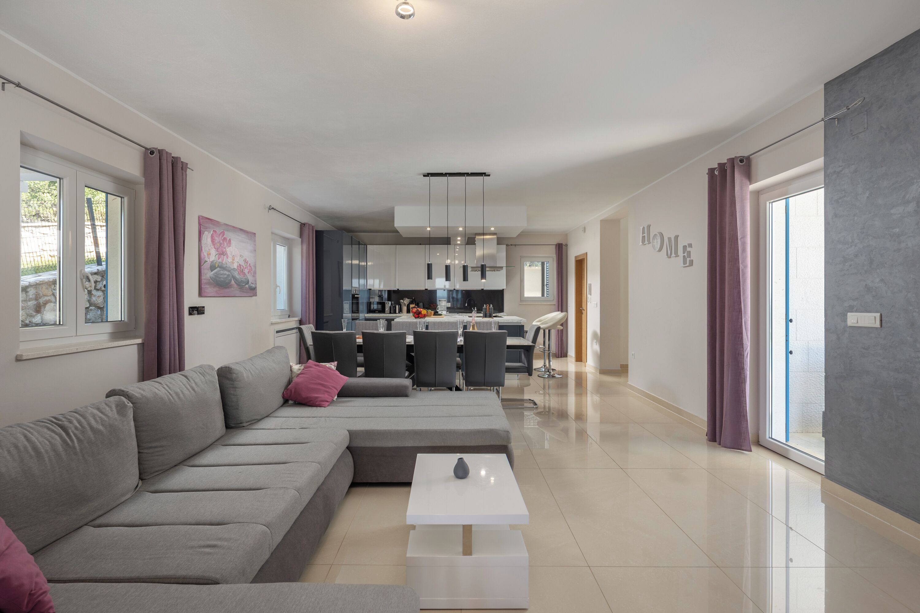 Family Villa, Multiple Bedrooms, Mountainside (Seaview Villa Luka with Pool) | Living area | 21-inch flat-screen TV with satellite channels