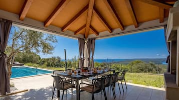 Family Villa, 4 Bedrooms, Microwave, Mountainside (Villa Luka with Private Pool & Sea) | Beach/ocean view