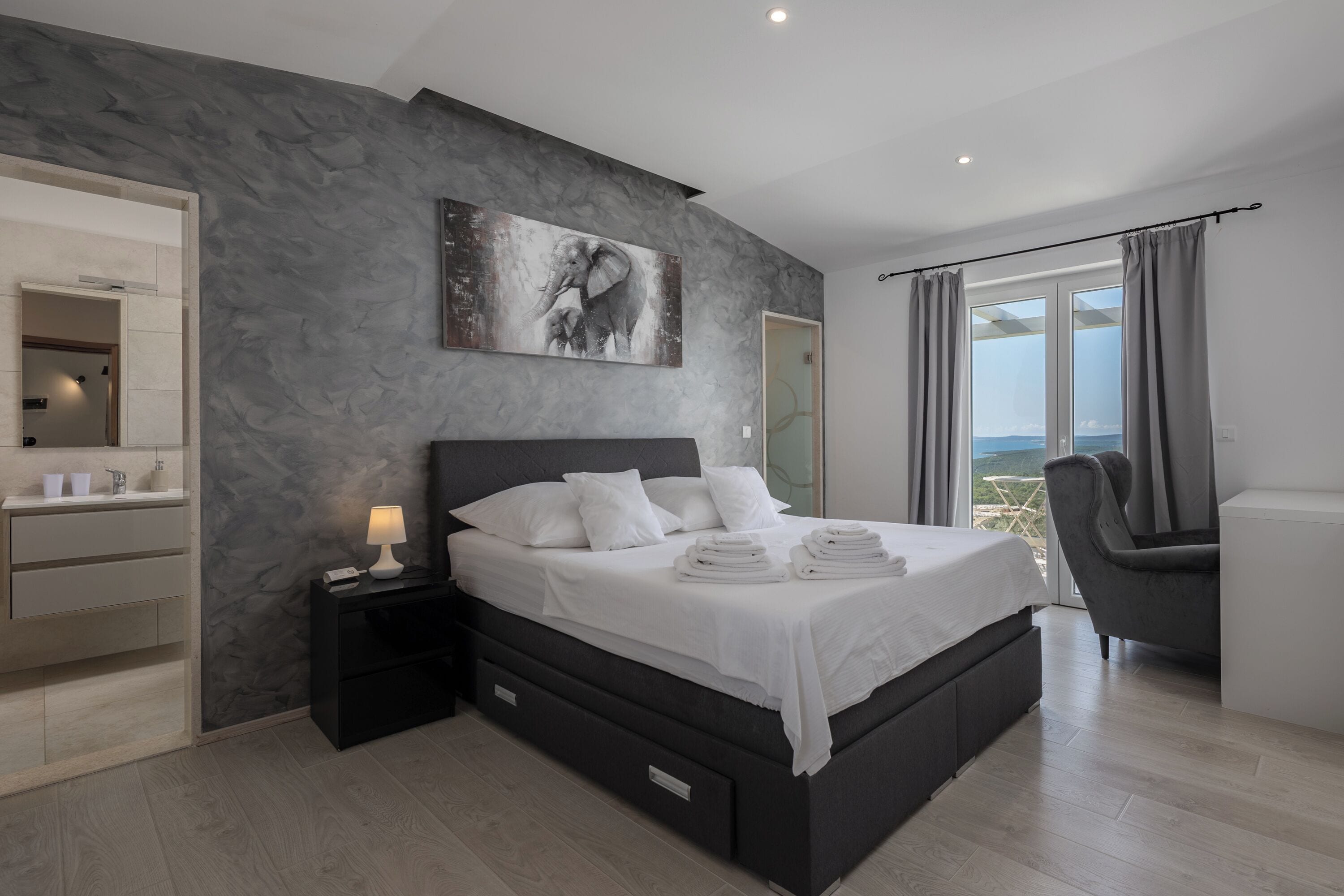 Family Villa, Multiple Bedrooms, Mountainside (Seaview Villa Luka with Pool) | 4 bedrooms, iron/ironing board, free WiFi, bed sheets