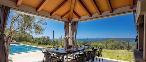 Family Villa, Multiple Bedrooms, Mountainside (Seaview Villa Luka with Pool) | Beach/ocean view