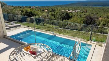 Family Villa, 4 Bedrooms, Microwave, Mountainside (Villa Luka with Private Pool & Sea) | Pool | Seasonal outdoor pool
