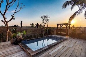 Villa, 1 camera da letto, piscina privata | Vista giardino